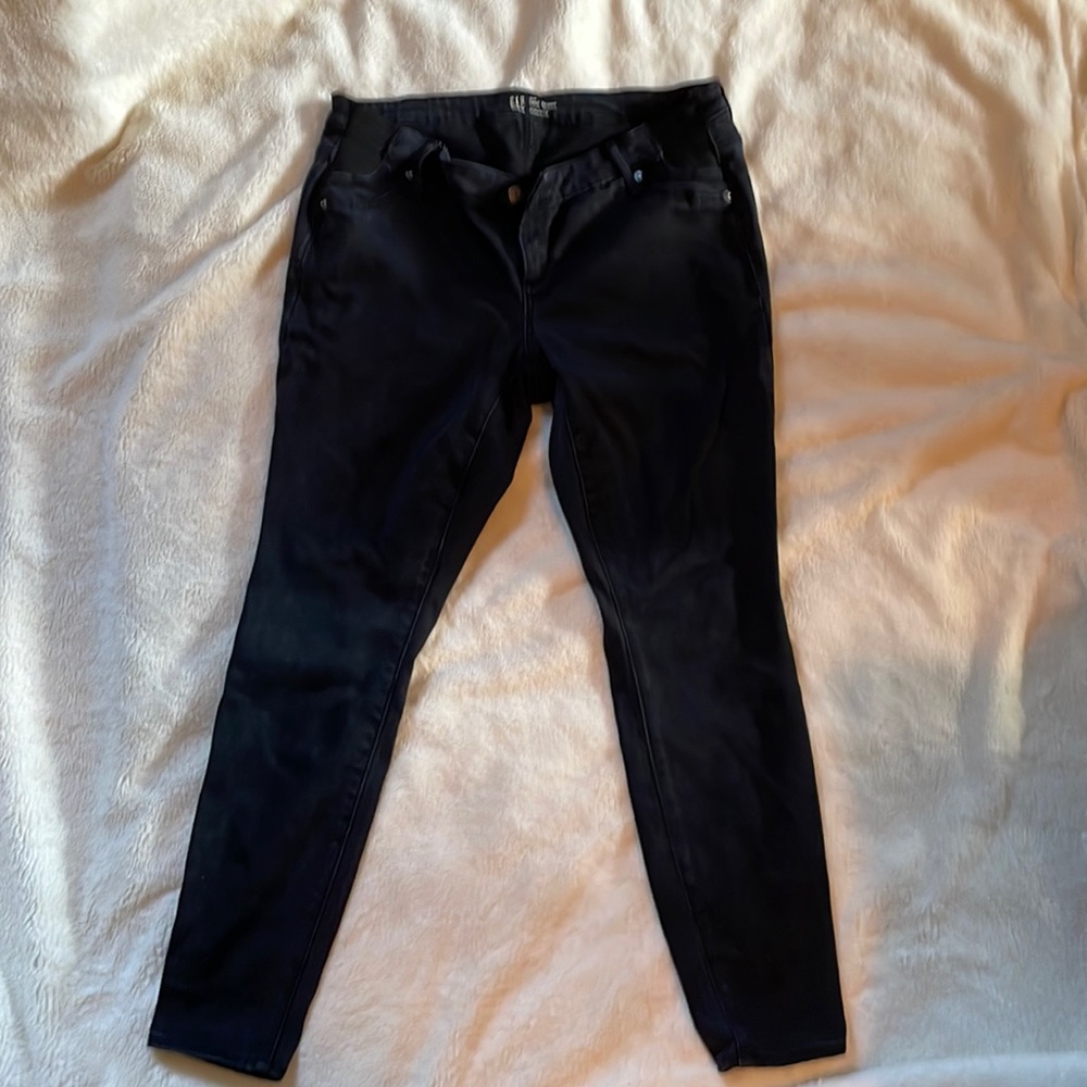 GAP Maternity Inset-Panel True Skinny Jeans - Black